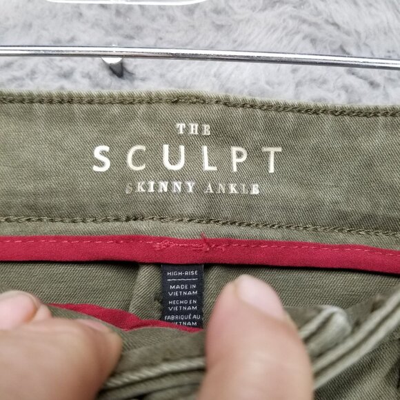 White House Black Market Jeans Womens 4 Olive Green The Sculpt Skinny Ankle - Picture 4 of 16